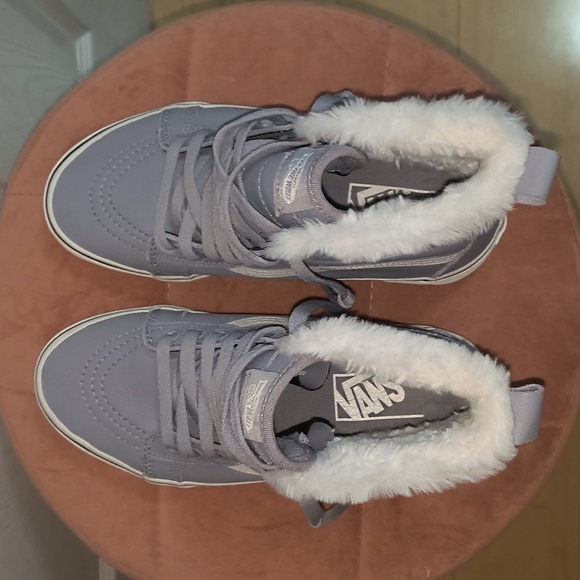 Vans Sk8 Lite Hi Sherpa Lined Leather Sneakers Size 7 Women's / 5.5 Mens - Picture 5 of 8
